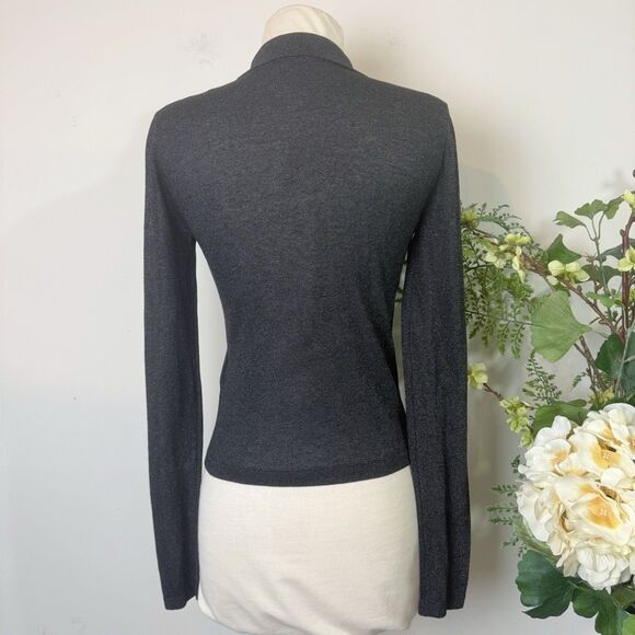 Rolla’s Caroline Lurex Knit Button Top Black | Medium | Free People - Picture 8 of 12